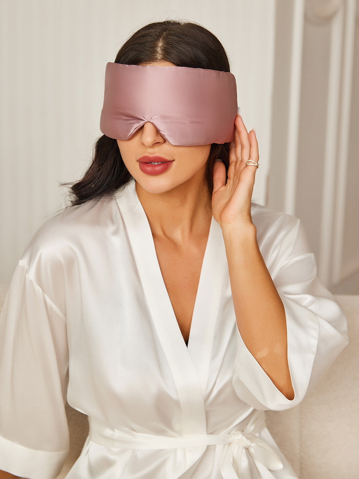 Elegant 100% zijde slaap-oogmasker