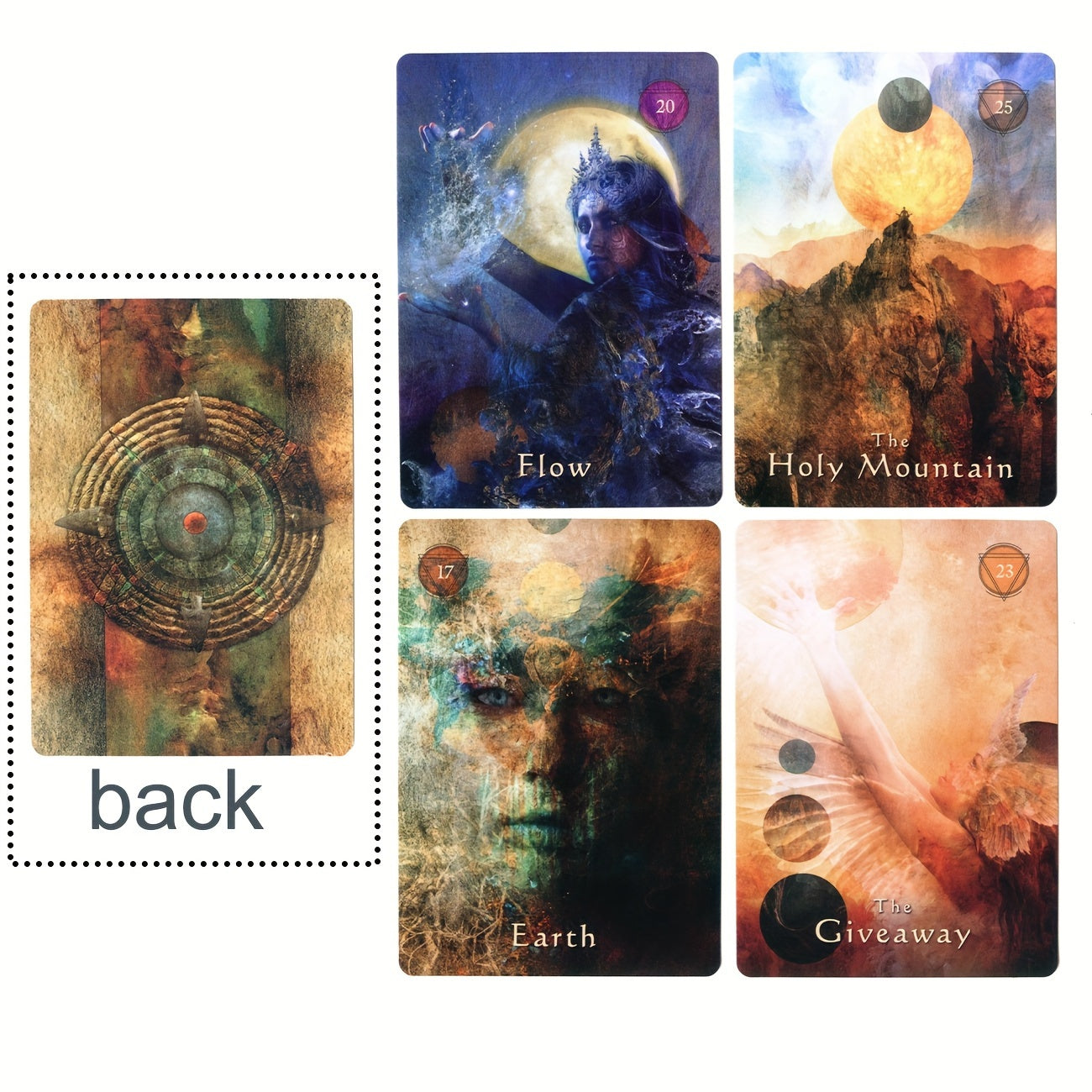 Mystieke Shaman Orakelkaarten - 64-Kaarten Deck voor Inzicht, Genezing & Toekomstbegeleiding met PDF Gids