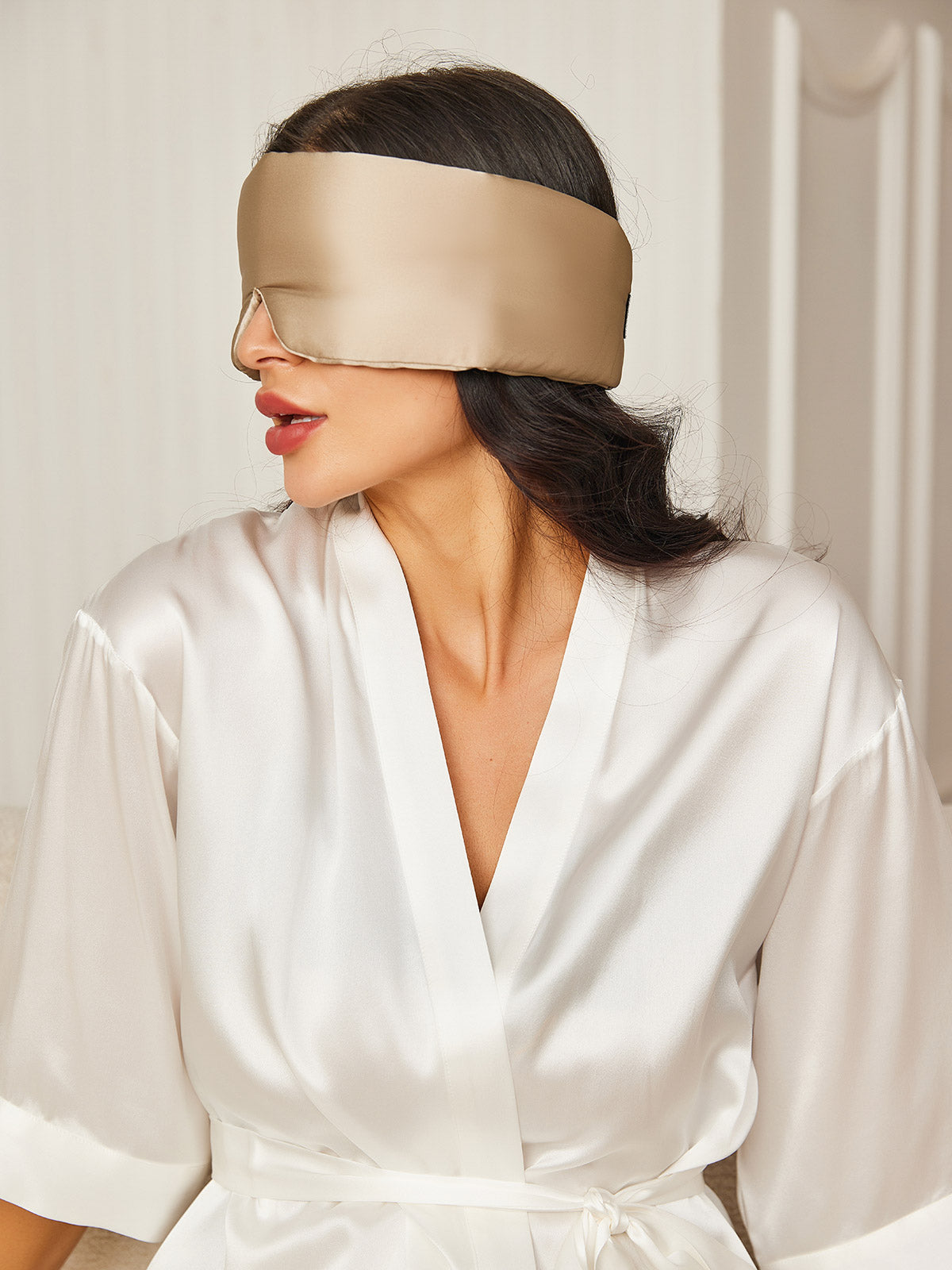 Elegant 100% zijde slaap-oogmasker