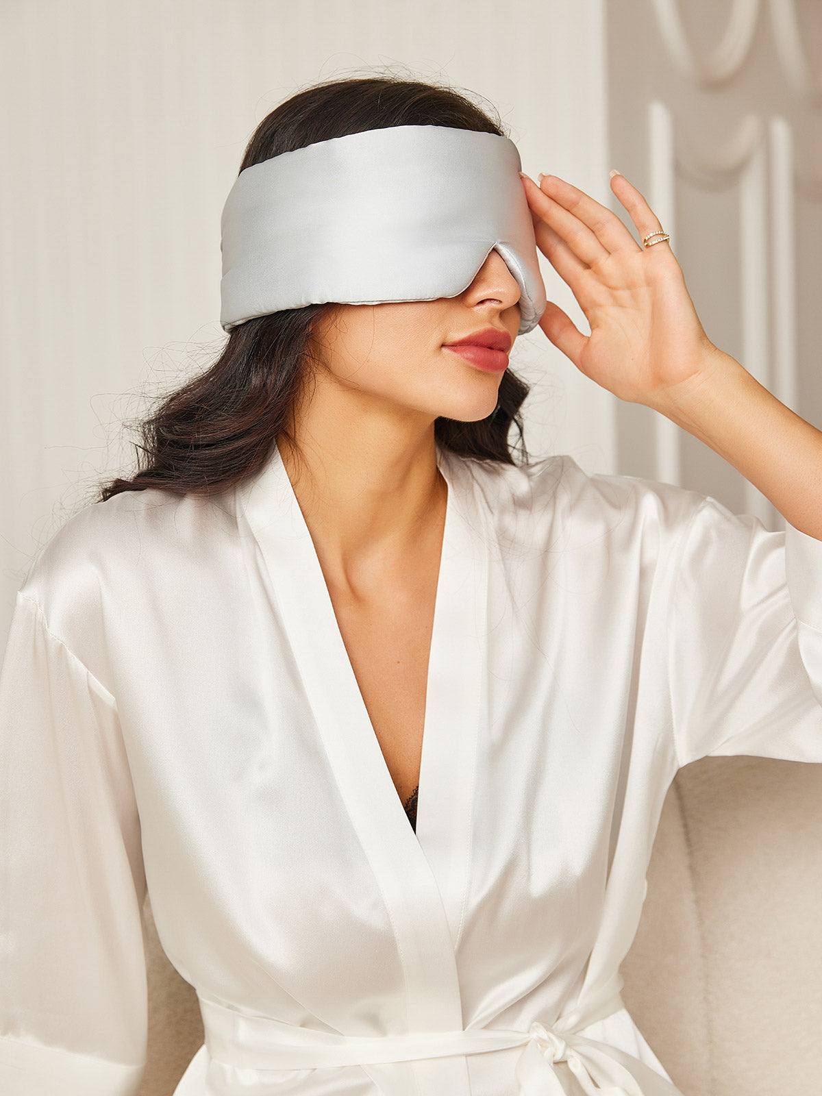 Elegant 100% zijde slaap-oogmasker